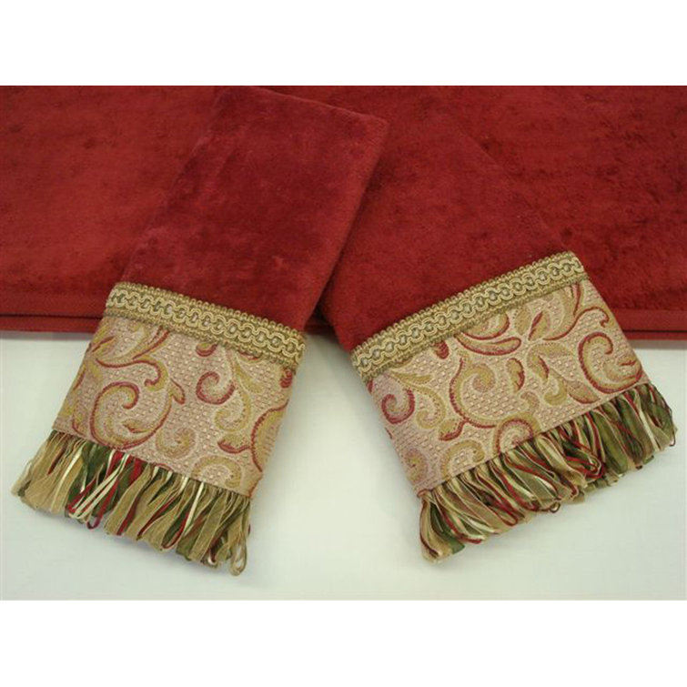 Burgundy decorative bath towels hot sale